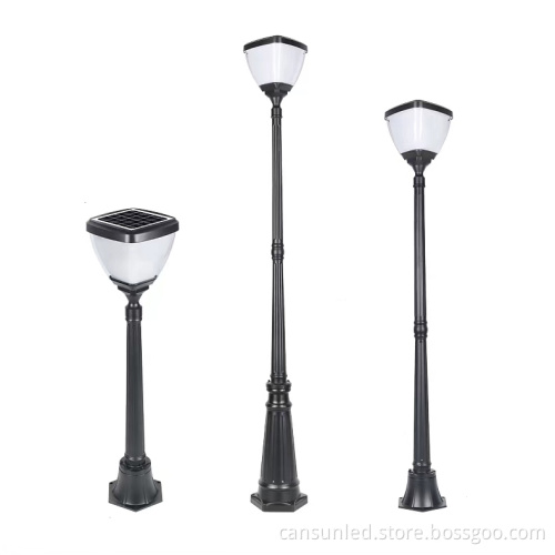 Outdoor Detachable Pole Post Smart Work Garden LED Waterproof Solar Light
